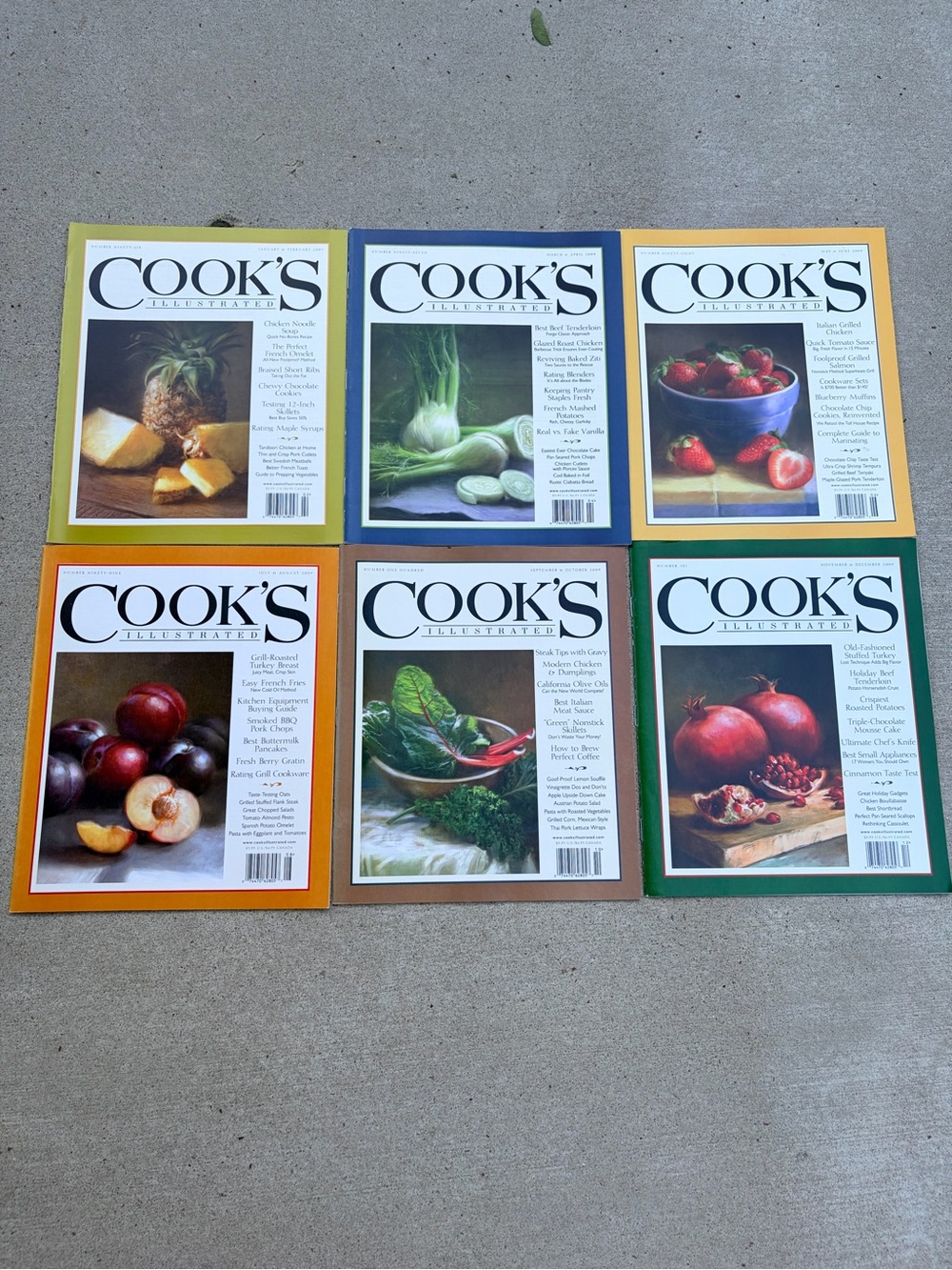 2009 Cook’s illustrated complete collection- 6 issues